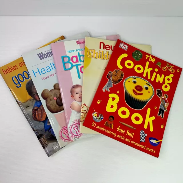 5 x Babies Toddlers Kids Cookbooks Healthy Baby Food Recipes Women's Weekly