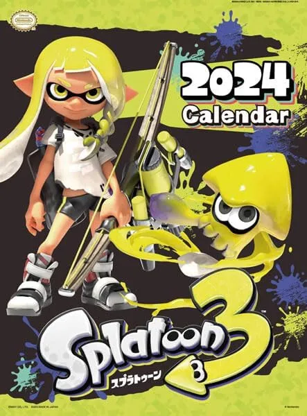 Calendar/Wall Calendar 2024 Splatoon 3 Japan New Ensky / Nintendo