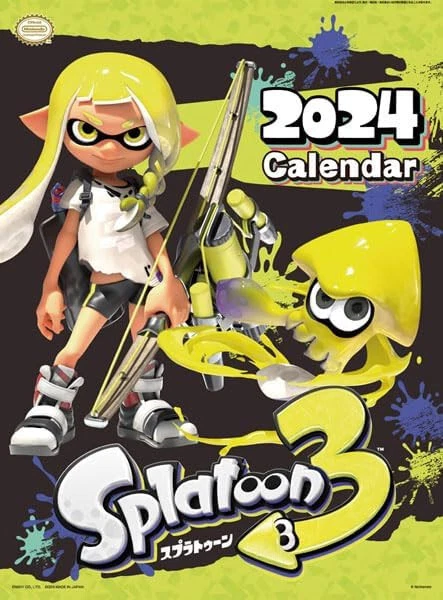 Calendar/Wall Calendar 2024 Splatoon 3 Japan New Ensky / Nintendo