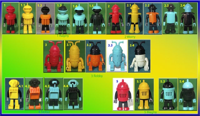 Kinder Surprise Robot Miniatures Set – Extra Mechs & Action Figures, 2in Collectibles