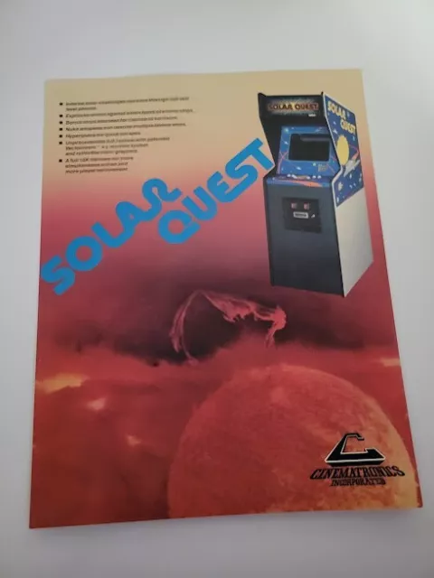 Flyer  CINEMATRONIES  SOLAR QUEST Video Game advertisement original see pic