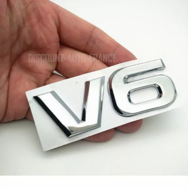 V6 EMBLEM ZEICHEN Schriftzug 3D Logo chrom Auto Aufkleber Tuning LOGO  Metall EUR 9,96 - PicClick FR