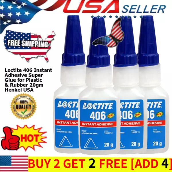 Henkel Loctite 406 20gm Set Of 10 Pcs Instant Adhesive Super Glue USA  ACTOOLS