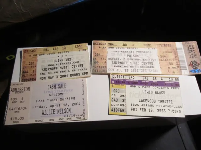 Lot Of Concert Ticket Stubs From The 90'S And More Kid Rock Poison & More Bba-46