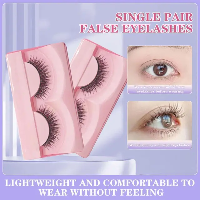 1 Pair False Eyelashes Long Thick Natural Fake Eye Lashes Makeup S6S2