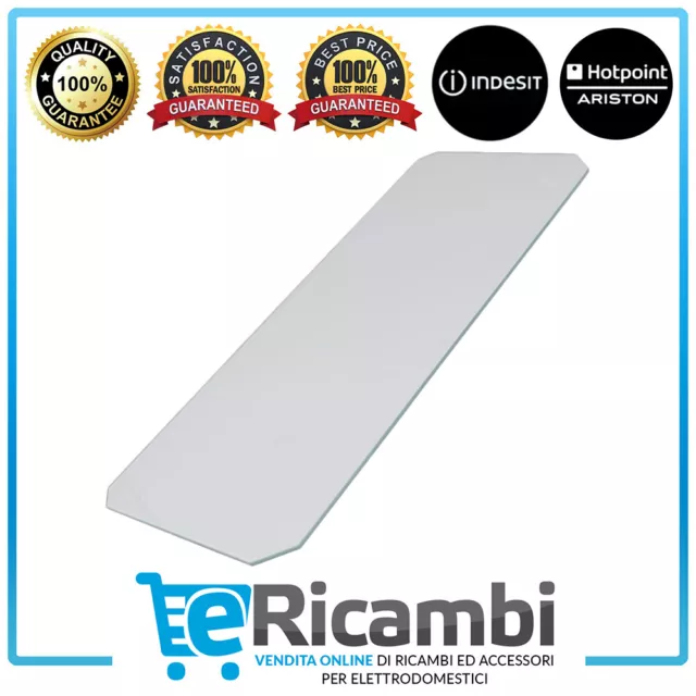 Ripiano Vetro Mensola Frigorifero Hotpoint Ariston Indesit 466X188X4mm C00628267