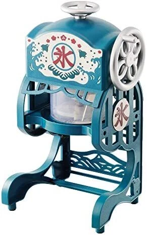 Auténtica máquina de hielo afeitado eléctrica Doshisha azul esponjoso con diseño de retroceso de 2 tazas
