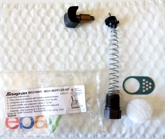 Snap On Mg31 Trigger+Bushing+Inlet Bushing W/Muffler Kit+Trigger Valve Seat Kit