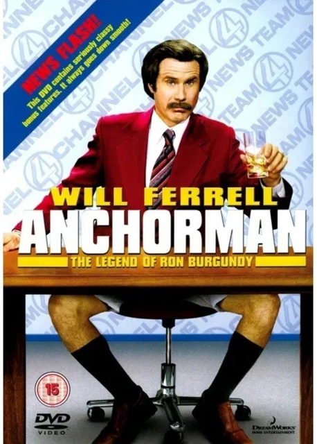 ANCHORMAN: THE LEGEND of Ron Burgundy (DVD, 2004) DVD WITH CLAM SHELL ...
