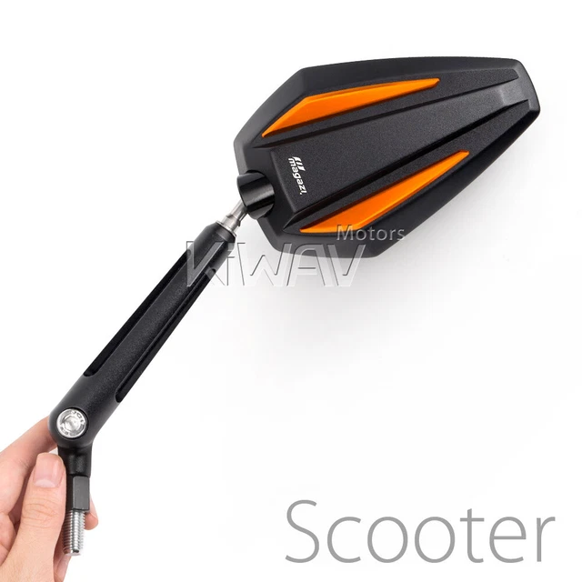 rétroviseurs Achilles noir + orange rear view M8 1.25 pour Suzuki GT 500 550 750