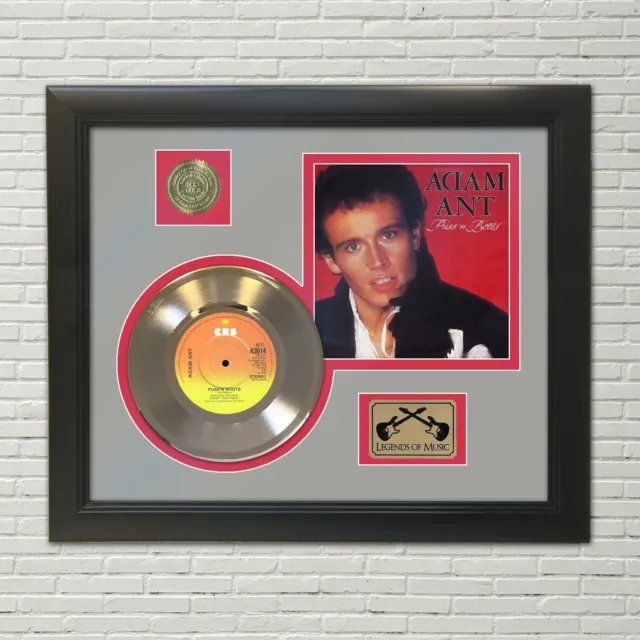 Adam Ant Puss N Boots Framed Gold 45 Record Display