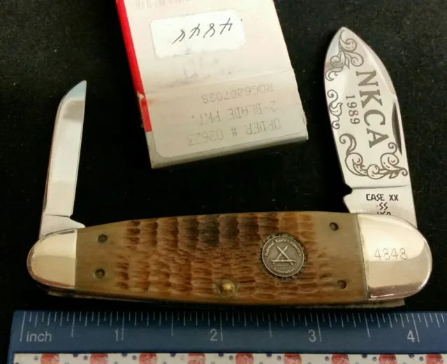 Case XX ROG6207 1989 NKCA snowshoe knife, ROG jig antique bone handles, 02623 ^