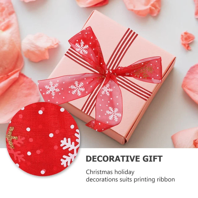 9Pcs Schneeflocke Band DIY Geschenk Wrap Bänder Weihnachten Kranz Bogen 7