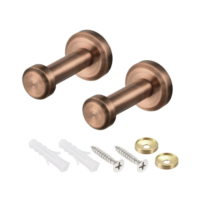 Wall Hook Robe Towel Hook Coat Hooks Hanger Brushed Copper Tone 2Pcs