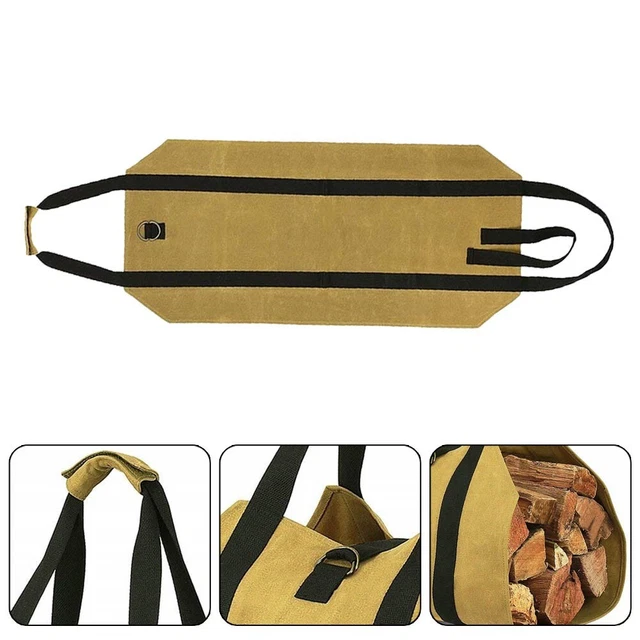 Bolsa de lino paquete de almacenamiento impermeable rectangular robusto soporte de leña