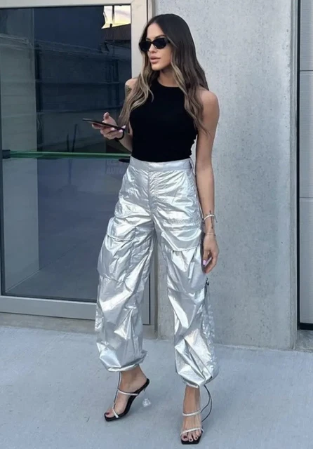 Zara sales metallic joggers
