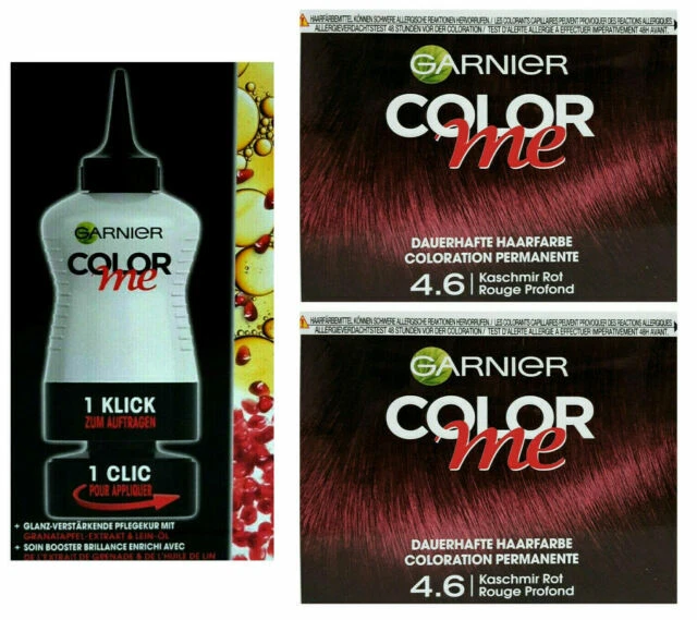 GARNIER COLOR ME Permanent Hair Colour - 4.6 Cashmere Red - German ...