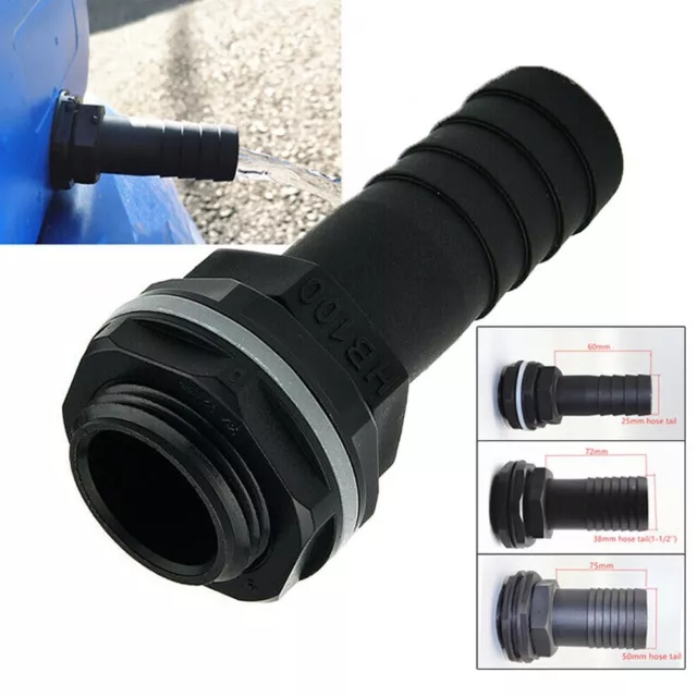 Convenient 1in Overflow Connector with Nut and Washer for Water Butttank