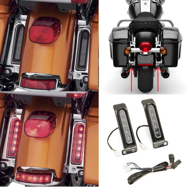 Smoke Tracer Rear Saddlebag Tail Light LED Signal Indicator