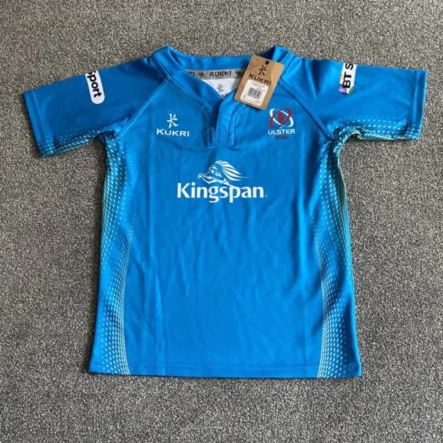 Ulster Rugby Shirt Boys Juniors 11-12 Yrs Blue Away Official Kukri BNWT RRP £45