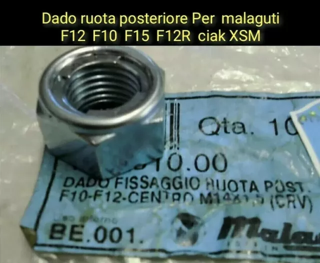 Dado ruota posteriore Per Malaguti F12 F10 F15 F12R Ciak XSM Booster Bws M14X1,5