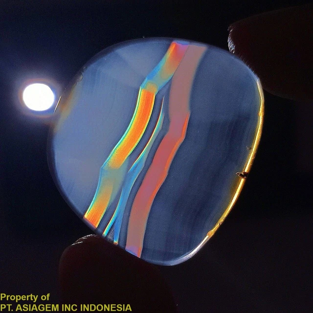 16ct 'A' Grade Rainbow IRIS AGATE ~Multi-Color Fire~ 1-of-a-kind ~100% Natural