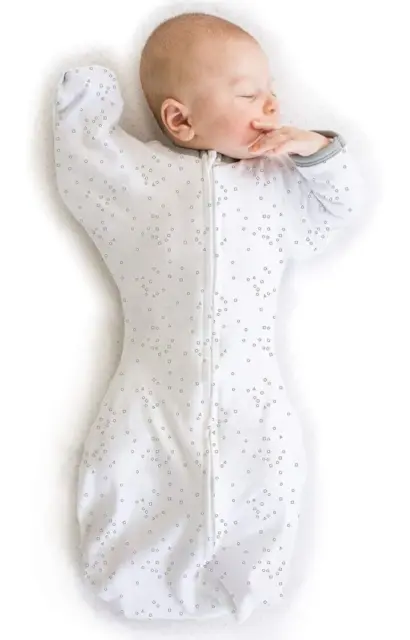 Amazing Baby Transitional Swaddle Sack, Arms Up Half Length Sleeves, Mitten Cuff