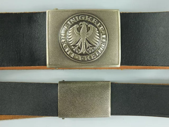 Original Bundeswehr BW Gürtel Leder Koppel, Ledergürtel, Hosengürtel Neu u Gebr, 2