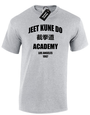 Jeet Kune Do Academy da uomo T-shirt Kung Fu Bruce Lee Arti Marziali Formazione Top