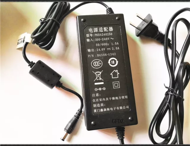 AC/DC Adapter For Zebra GX420T GK420T Barcode Printer Power Supply