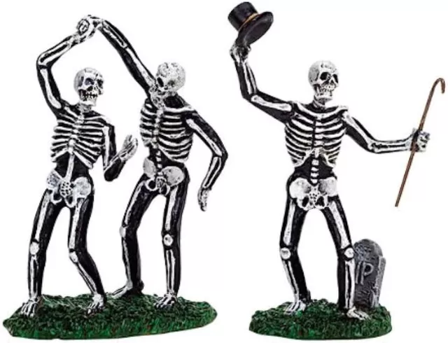 Lemax Spooky Town Dancing Skeletons #72377 Halloween Village 2007