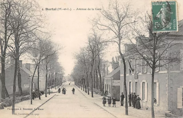 Cpa 49 Durtal Avenue De La Gare