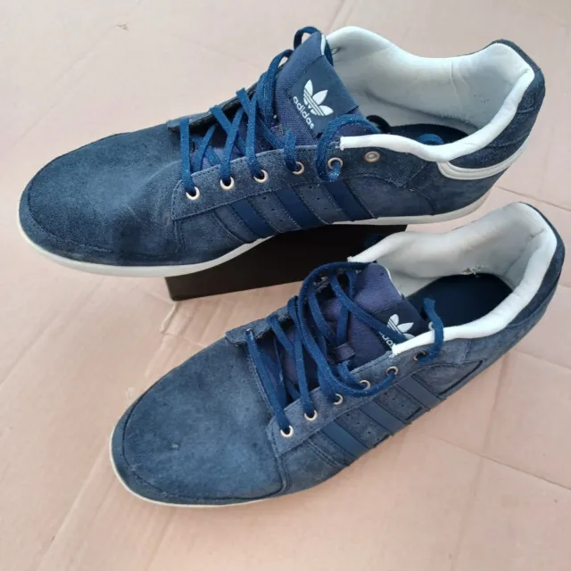 Mens Adidas originals trainers Navy size UK12 EU46 Great Condition.