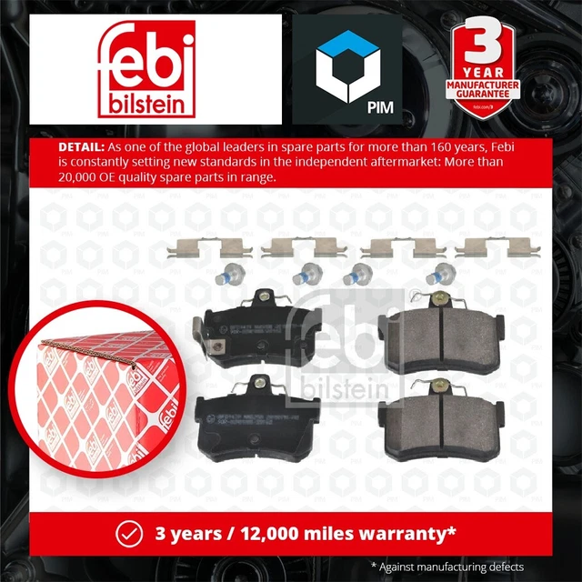 Brake Pads Set fits MG MGTF 115 1.6 Rear 02 to 09 16K4F SFP000360 SFP10012 Febi