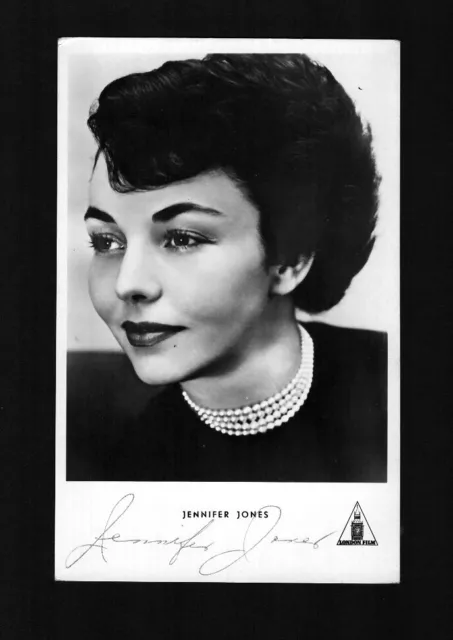 JENNIFER JONES - ORIGINAL AUTOGRAMM - SIGNIERTE KuB POSTKARTE - 50-ER JAHRE