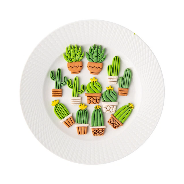 Cactus Earrings Soft Pottery Polymer Clay Cutter Jewelry Pendant Making Molds
