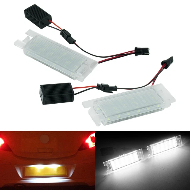 2x Number Plate Light Assembly For Vauxhall Astra H-J, Corsa D-E, Insignia A – 13251936