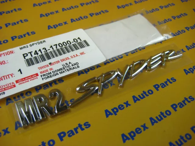 Toyota MR2 Spyder Rear Emblem Genuine OEM New 2000-2006