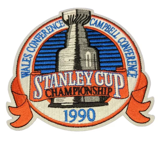 1990 STANLEY CUP FINALS EDMONTON OILERS vs BOSTON BRUINS NHL HOCKEY EMBLEM PATCH