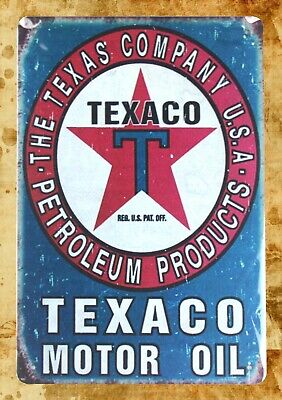 old signs sale Texaco motor oil tin metal sign