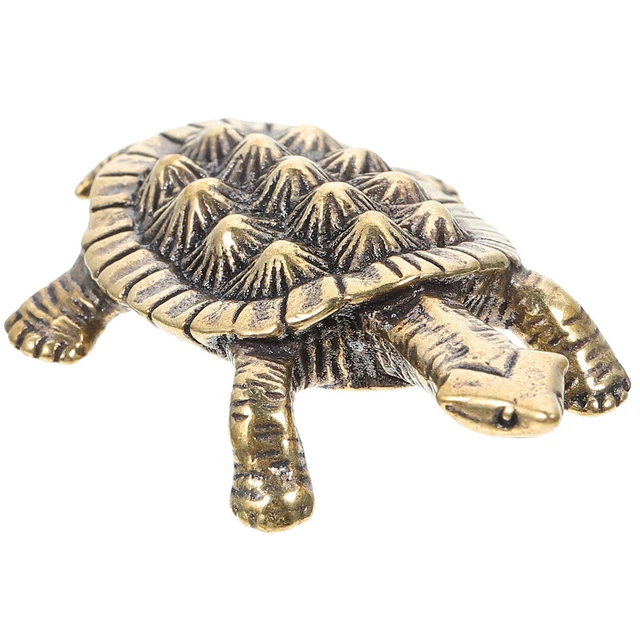 Statue Tortue En Laiton Porte-bonheur - Sculpture Feng Shui Pour Santé Et Protection, Déco Salon Ou Bureau