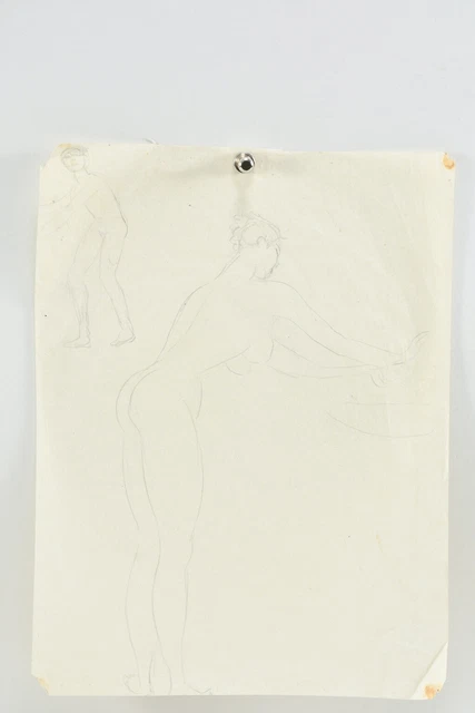 L85T10 estate Ernesto de Fiori (1884-1945) sketch, women's nude