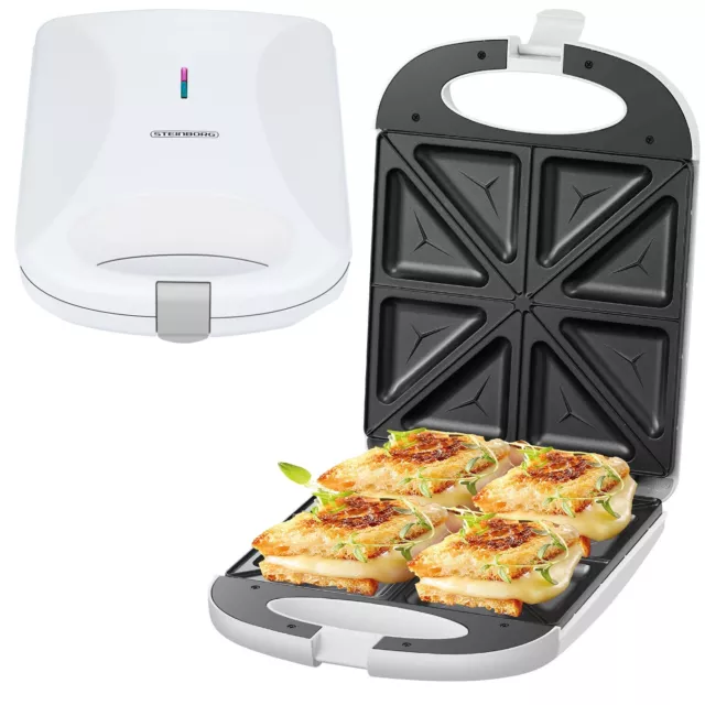 XXL 4er Sandwichmaker Sandwichtoaster Sandwich Maker Waffeleisen Kontaktgrill