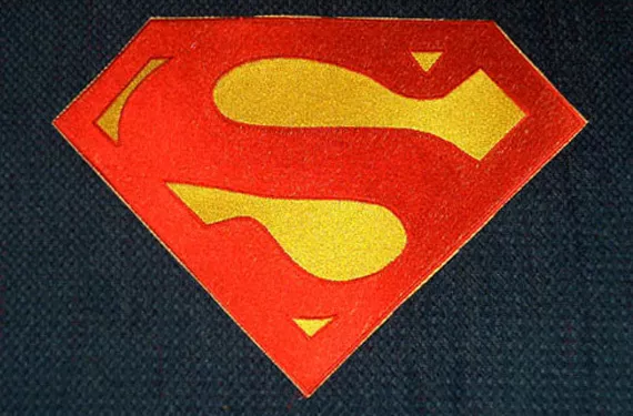 Superman Embroidered Chest Emblem Logo Cosplay Christopher Reeve version