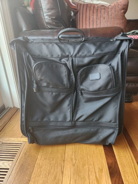TUMI Alpha Black Large Garment Bag Extended Trip Luggage Rolling Suitcase