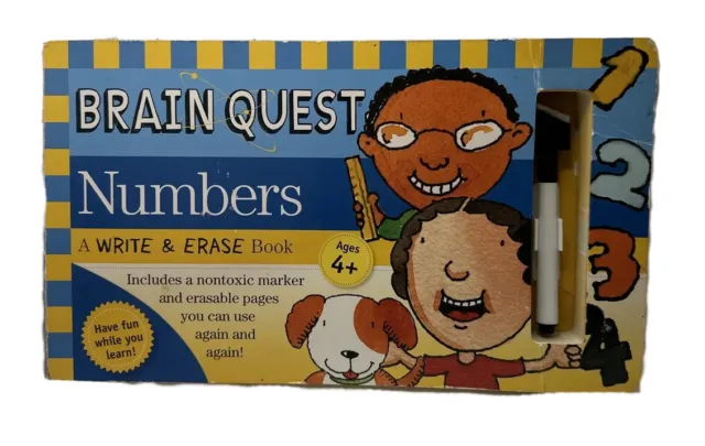 Brain Quest Numbers A Write & Erase Book Dry erase Learning HomeSchool Travel