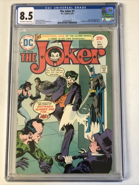 1975 The Joker 1 CGC 8.5 Catwoman Riddler Penguin Batman Two Face Cover
