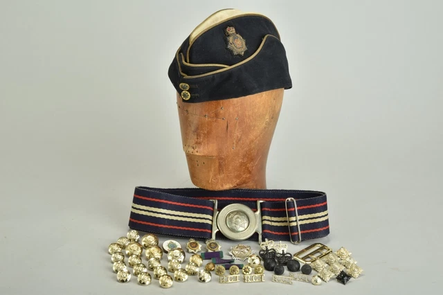Side Button Uniform RCT OFFICERS UNIFORM Side Hat s7 & Stable Belt. GTR & RCT Insignia ...