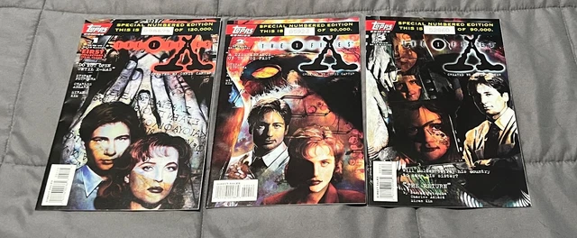 The X-Files #1, #2, & #3 1995 Special Numbered Edition Variant Topps Comics