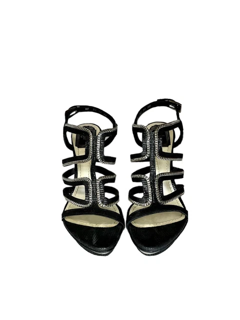 Christian Dior Tejus Chain Ankle Strappy Caged Heels Sandals size 39 New $1400